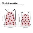 thumbnail image 2 of Sikiie Strawberry Drawstring Backpack Drawstring Bags, Draw String Back Bag for Sports, Gym, Travel, Swimming, Beach-Medium, 2 of 6