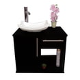 thumbnail image 2 of Gabinete para Baño DECOMOBIL con Puerta y Cajón con Lavabo y Monomando Negro Mate, 2 of 4