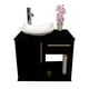 thumbnail image 2 of Gabinete para Baño DECOMOBIL con Puerta y Cajón con Lavabo y Monomando Negro Mate, 2 of 4