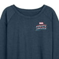 thumbnail image 3 of Marvel Captain America - Retro Distressed Flag - Women's French Terry Pullover Long Sleeve Shirt, 3 of 5
