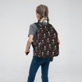 thumbnail image 5 of Naloa Skeleton with Roses Print Lightweight DayBackpack Suitable for school, work, shopping, travel, etc., 5 of 5