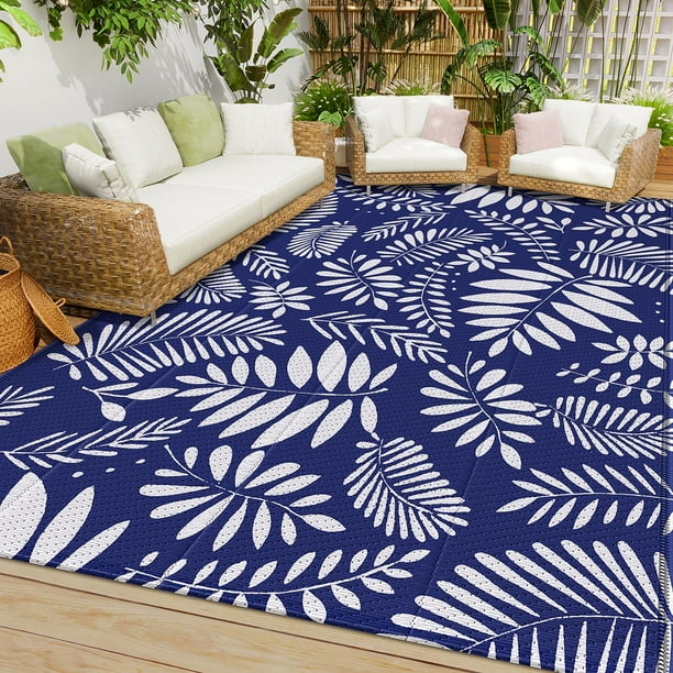 Alfombra de patio Rug StepRite, impermeable, para exteriores, 152 x 244 cm