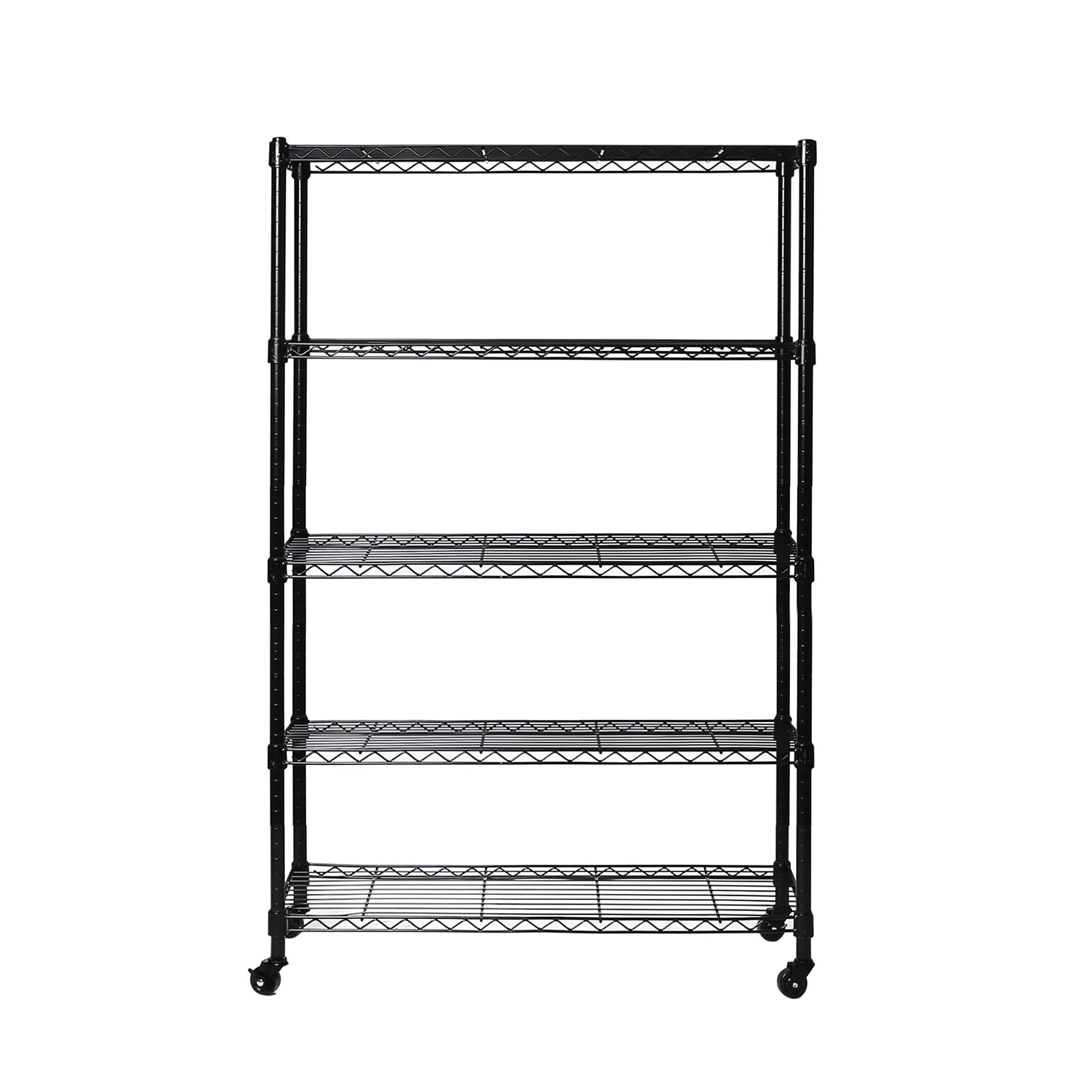Seville Classics 5Tier Black Epoxy Steel Wire Shelving, 30" W x 14" D