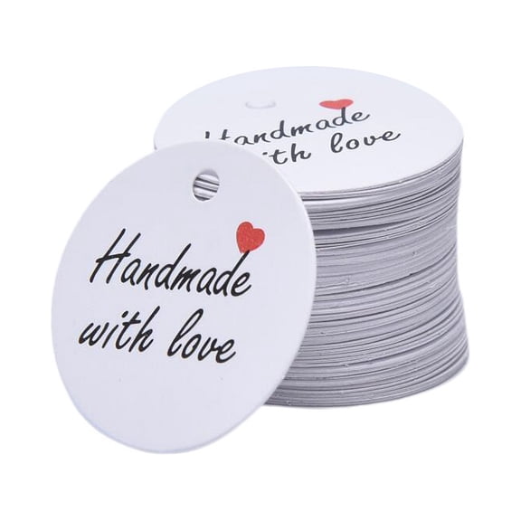 100Pcs Paper Thank You Tags Handmade Gift Craft Labels Wedding Party Favour
