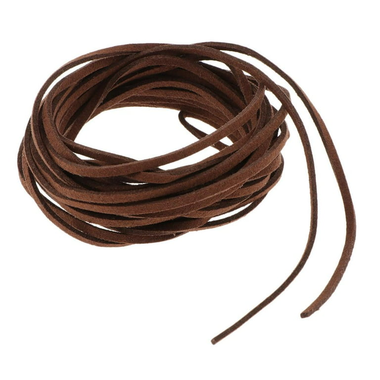 5m Long 5mm Wide Velvet Cord Faux Suede Cord Faux Leather Cord String Rope  Thread for Jewelry Making crafts, Braiding, Shoelaces Coffee