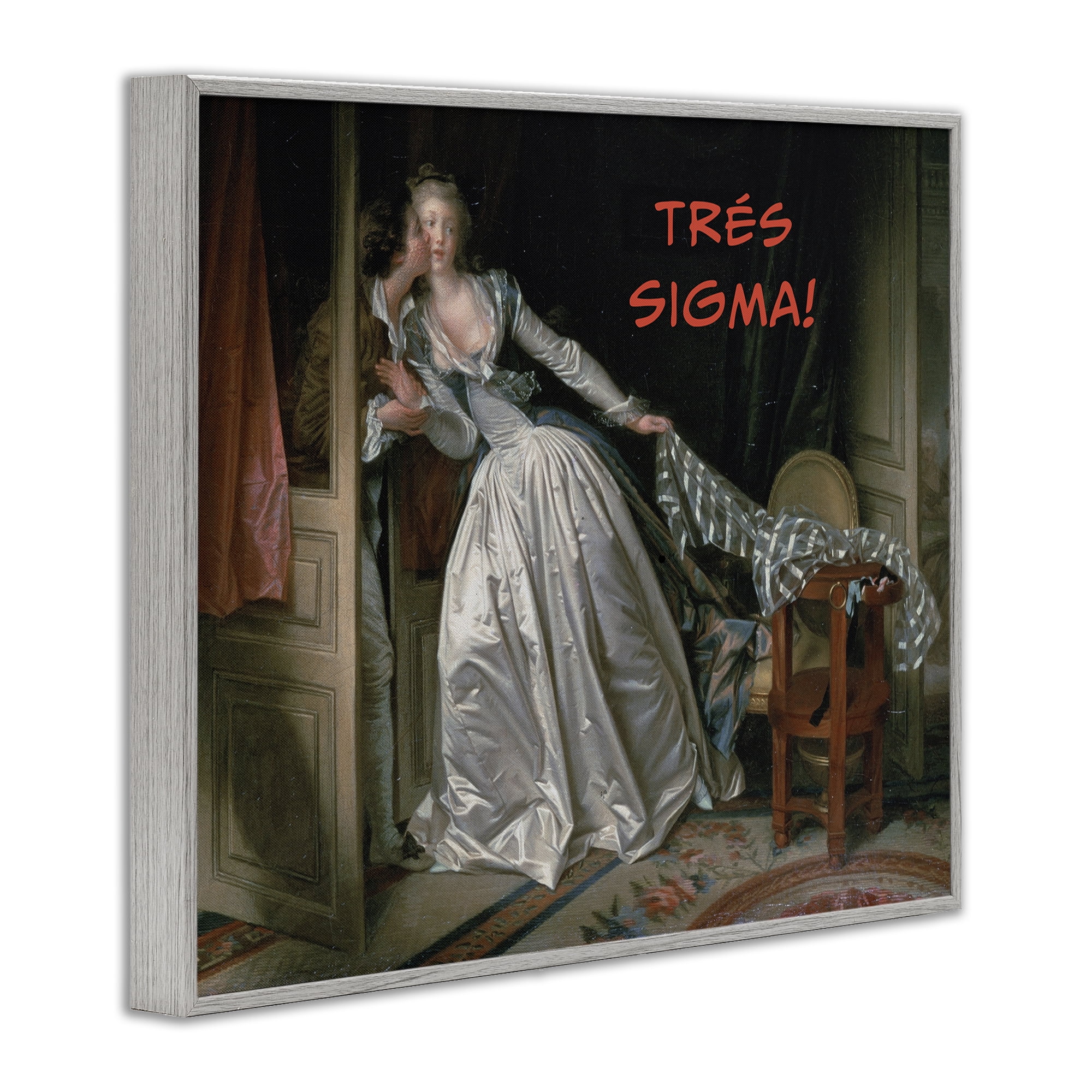 Stupell Industries Iconic Tres Sigma Gray Framed Giclee Art, design by Grotto Studios