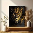 thumbnail image 6 of Golden Leopard Decorative Painting/Canvas Art， Perfect for Living Room， Bedroom， Office， Study， Dining Room， Bar， Hallway， Hotel， Restaurant， and Apartment Decor， Bold and Unique Wall Art， 179, 6 of 8