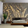 thumbnail image 1 of 3D Wallpaper Golden Plant Sculpture SKU# WAL0044, 1 of 1