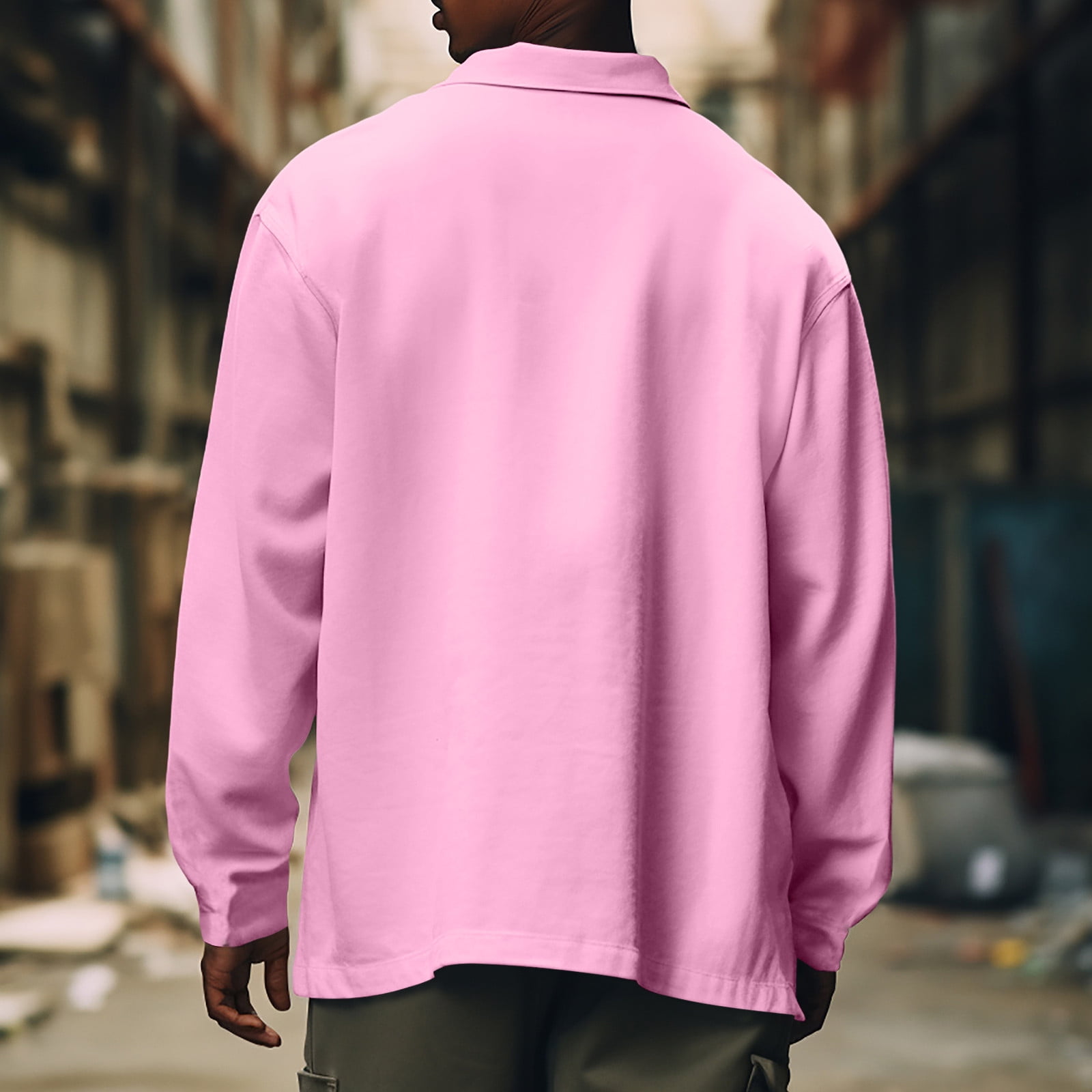 LISTHA Men's Casual Flap Pocket Button Front Long Sleeve LISTHA Men's Casual Flap Pocket Button Front Long Sleeve