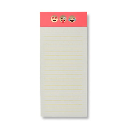 Zoomerang Gold Foil Emoji Magnetic Notepad