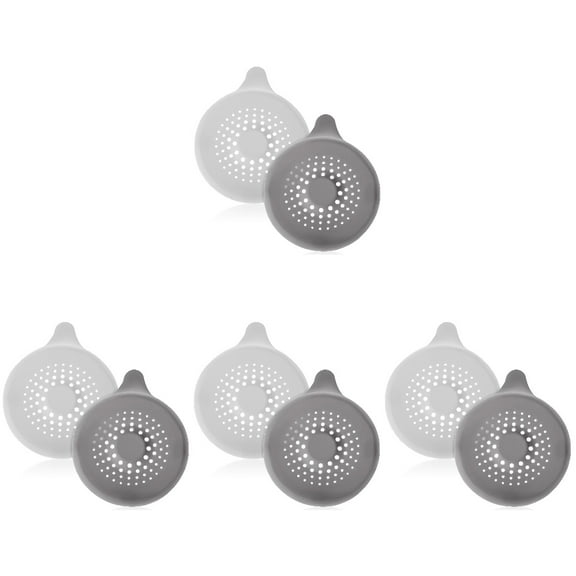 WORGEOUS 8 Pcs Drain Covers Drain Catcher Shower Hair Catchers For Showers Sinks Bathtubs