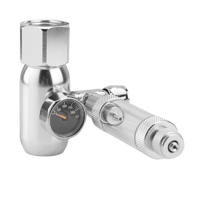 CO2 Pressure Regulator CO2 Bubble Counter, Single Table Gauge Bubble Counter CO2 Regulator Check, For Aquarium