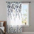 thumbnail image 3 of Blue Grey Eucalyptus Sheer Curtains 63 Inches Long, Watercolor Spring Weeping Botanical Light Filering Curtains, Breathable Simi Curtain Privacy Drapes for Living Room Bedroom Window Treatment, 3 of 9