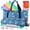 Blue, variant on Faburo American Mahjong Set with 166 White Engraved Tiles, 4 Color Racks with Pushers, Dice, Chips, Carrying Bag, Complete Mah Jongg Game Set,Red