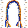 thumbnail image 2 of Graduation Leis 2024 Navy Blue and Orange, 2024 Graduation Party Handmade Graduation Leis Congrats Grad Ribbon Lei Graduation Honor Cord Gray for High School College Graduation Gift Party, 2 of 6