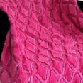 thumbnail image 3 of Plutus Fuchsia Purple Diamond Faux Fur Luxury Throw Blanket, 3 of 3