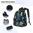 thumbnail image 4 of Daiia Space and Animals School Backpack for Men Women, Unisex Large Waterproof Bookbag Schoolbag Casual Daypack for High School/College/Teens/Travel/Work Black, 4 of 8