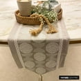 thumbnail image 4 of The HomeCentric Decorative Beige Table Runner 8 - 10 Seater Table Runner (14 x 120 inch) Embroidery, Lace, Bohemian & Tassels Table Runner, Linen Table Linen, Abstract Bohemian - Boho Linen Dreams, 4 of 10