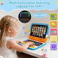 thumbnail image 3 of Richgv 2-in-1 Learning Toys for 1 Year Old Boys, Learning Laptop & Tablet Educational Montessori Toy Interactive Toys for Boys, Birthday Gift for Boys Girls, 3 of 8