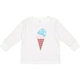 thumbnail image 3 of Inktastic Ice Cream Cone with Heart Boys or Girls Long Sleeve Toddler T-Shirt, 3 of 5
