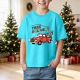 thumbnail image 2 of sdbrld Christmas Shirts for Kids Boys Merry Christmas T-Shirts Short Sleeve Holiday Tee Xmas Gift Tops Sky Blue Sizes 5-6 Years, 2 of 5