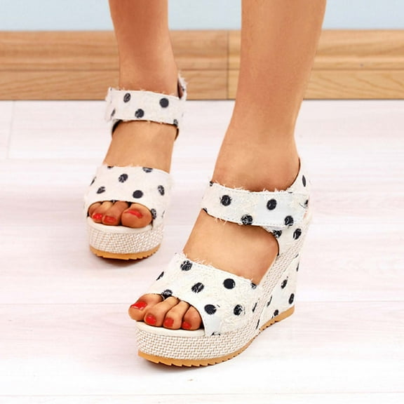 Aueoeo Summer Sandals for Women, Women's Platform Sandals Wedges Heel Sandals Shoes Thick Bottom Casual Beach Sandals