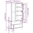 thumbnail image 4 of vidaXL Wardrobe SENJA Rattan Look White 90x55x175 cm Solid Wood Pine, 4 of 5