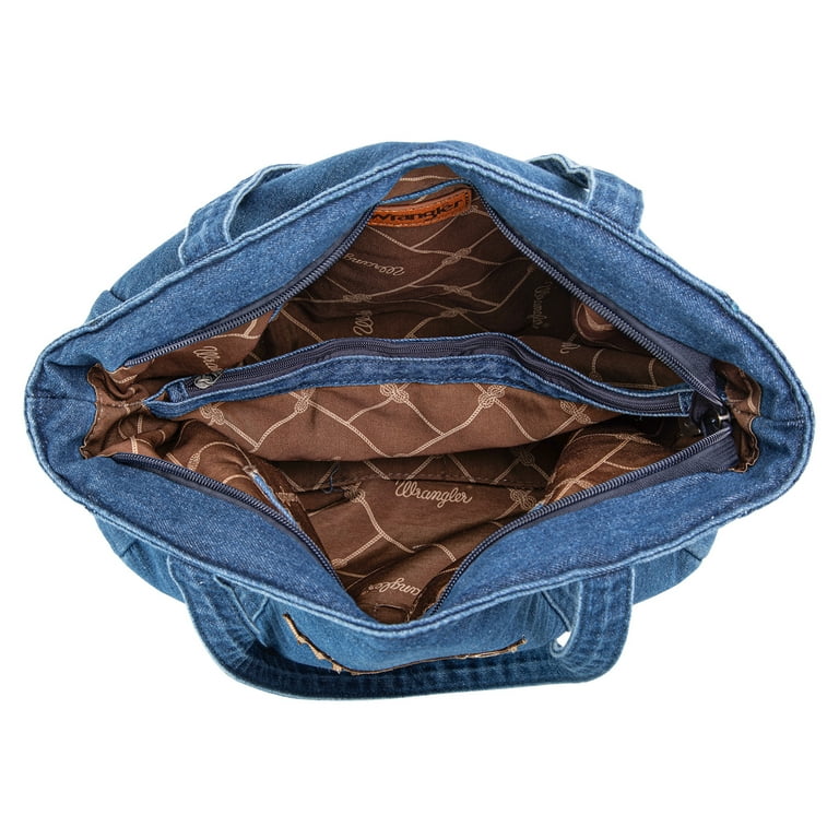 Wrangler x Montana West Denim Tote Bag for Women Large Tote Wrangler x Montana West Denim Tote Bag for Women Large Tote