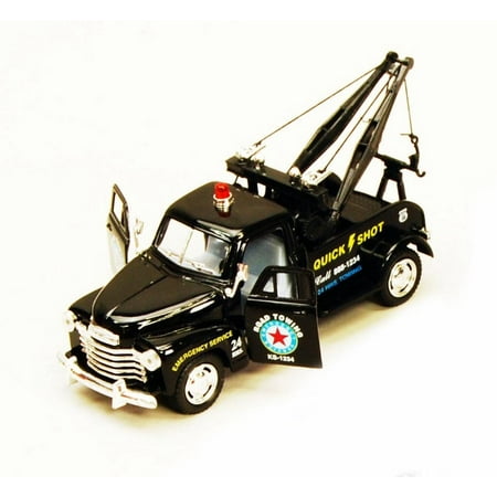 - 1953 Chevy Tow Truck, Black - Kinsmart 5033D - 1/38 scale Diecast Model Toy Car (Brand New, but NOT IN BOX)