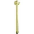 thumbnail image 3 of Westbrass D3612A-01 1/2" IPS x 12" Round Ceiling Mount Shower Arm with Flange, Polished Brass, 3 of 9
