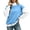 Blue, variant on Pullover Sweatshirts for Women's Split Stand Collar Color Block Oversized Sport Hoodless Long Sleeve Tops High Neck Fall Tunic Blouses