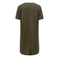 thumbnail image 4 of Plus Size Shirts Plus Size Short Sleeve Printed Pocket V Neck Casual Shirts Tee Plus Size Casual Tops Army Green M, 4 of 5