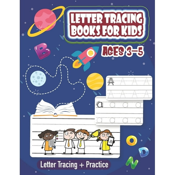 Letter Tracing Books for Kids Ages 3-5: Both Uppercase and Lowercase Letters. (Handwriting Practice)