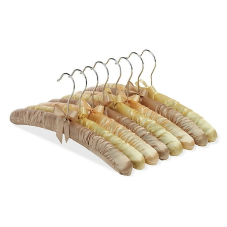 White Satin Padded Hangers - Whitmor Satin Padded Hangers Earthtones Set of 8