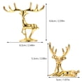 thumbnail image 2 of RUNROTOO 4Pcs Golden Reindeer Ornament Zinc Alloy for Holiday Table Decor and Desk Ornaments, 2 of 8