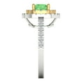thumbnail image 3 of Halo Engagement Ring for Women - 1.615ct Simulated Green Diamond in 14K White/Yellow Gold Promise Ring, 3 of 6