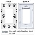 thumbnail image 3 of Yayeee Rocker Switch Wall Plate 3-Gang 6.5"x4.6" Home Decorative Outlet Cover, Black Cartoon Cat Paw, 3 of 6