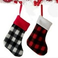 thumbnail image 2 of Christmas Stockings - 4 Pack 9" Big Christmas Stocking Stuffers Black White Buffalo Plaid Plush Fireplace Hanging Stockings Xmas Gift Candy Socks for Family Holiday Christmas Party Decorations, 2 of 8