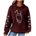 thumbnail image 1 of LOVZFMLL Essentials Hoodie Imprimé Graphique avec Poche Manches Longues Automne 2025 Mode pour Femmes Chandail à Capuchon Confortable Mode Urbaine, 1 of 3