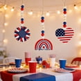 thumbnail image 6 of JHyouerji 10.62 Inch Patriotic Wooden Bead Hanging Ornaments with American Flag Wooden Tag,Wood Bead for Independence Day Labor Day Decor, 6 of 7