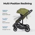 thumbnail image 5 of newyoo Infant Stroller, Nestro 516M, Baby/Newborn Strollers w Convertible/Reversible Seat & Cup Holder, Coches para Bebes, 2-in-1 Rear-Facing Pram, Green, 5 of 9