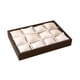 thumbnail image 3 of Bandeja organizadora de joyas de terciopelo, organizador de relojes, extraíble y elegante, 12 ranuras Interior beige, 3 of 9