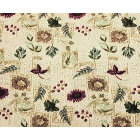 Fall Harvest Floral Flower Fleece Fabric - Style 480 - Free (Best Piezoelectric Material For Energy Harvesting)