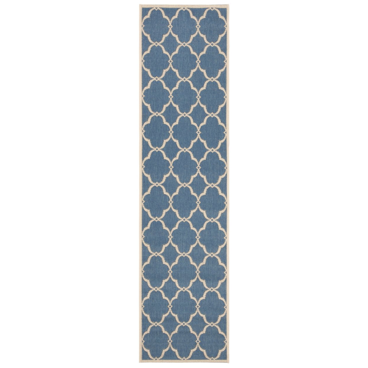 SAFAVIEH Beach House Nick Indoor/Outdoor Area Rug Blue/Cream, 6'7" x 6'7" Square