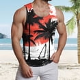 thumbnail image 2 of Caqnni Men Workout Tank Top Gym Bodybuilding Sleeveless Muscle Tee Shirt for Running Athletic Gym Sports Training, Moisture Wicking XXL,Orange, 2 of 5