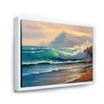 thumbnail image 3 of Designart 'Sunrise Glow On The Sea Waves III' Nautical & Coastal Framed Canvas Wall Art Print, 3 of 5