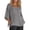 Grey, variant on Tops for Women 3/4 Sleeve Solid Color Fashion Summer T Shirts 2026 Square Neck Lightweight Casual Going Out Tees