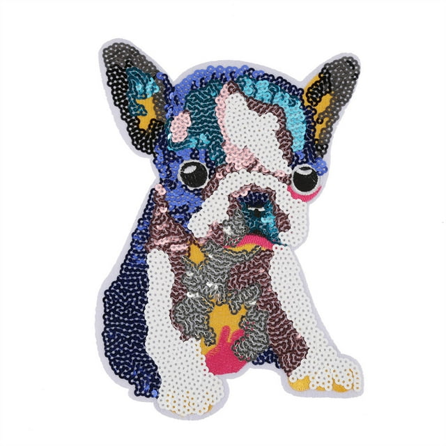 Parche bordado para coser o aplicar, ideal para manualidades y ropa (perro n.° 5)