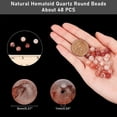 thumbnail image 5 of 48 Pcs Natural Stone Beads 8mm Natural Hematoid Quartz Round Beads Gemstone Loose Beads, 5 of 9