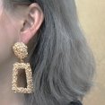 thumbnail image 3 of Pendientes de aleación trapezoidal geométrica hueca a la moda para mujer Wmkox8yi sjalhkljlk4207, 3 of 7